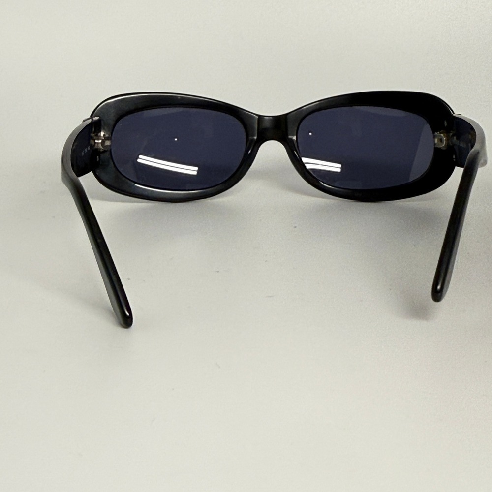 Yves Saint Laurent 6567 Y786 140 Sunglasses Green Black Oval Frame Italy Vintage - Picture 3 of 8